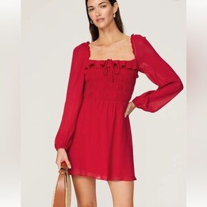 Reformation Morris Dress Red Sz 6